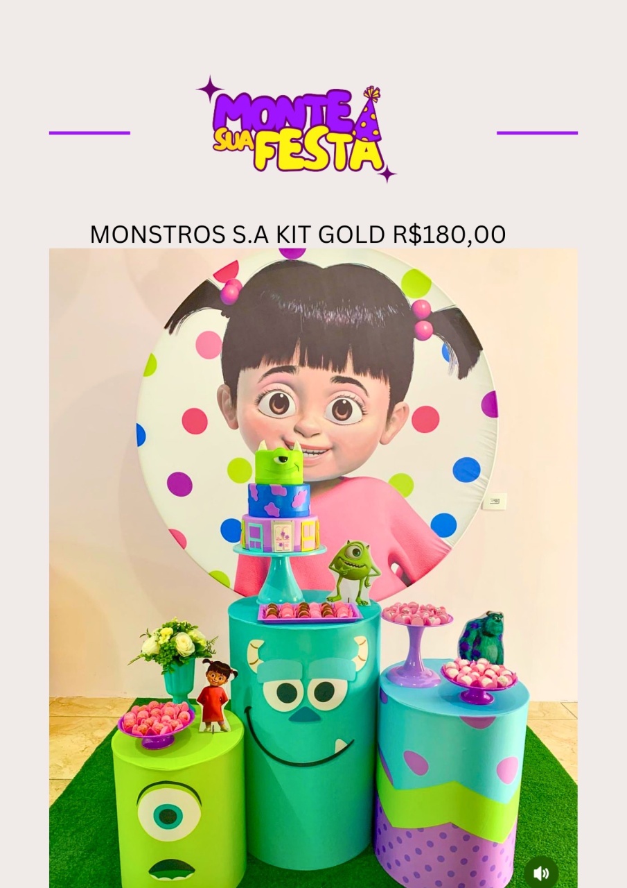 Monstro S.a - Kit Gold - Monte sua festa 