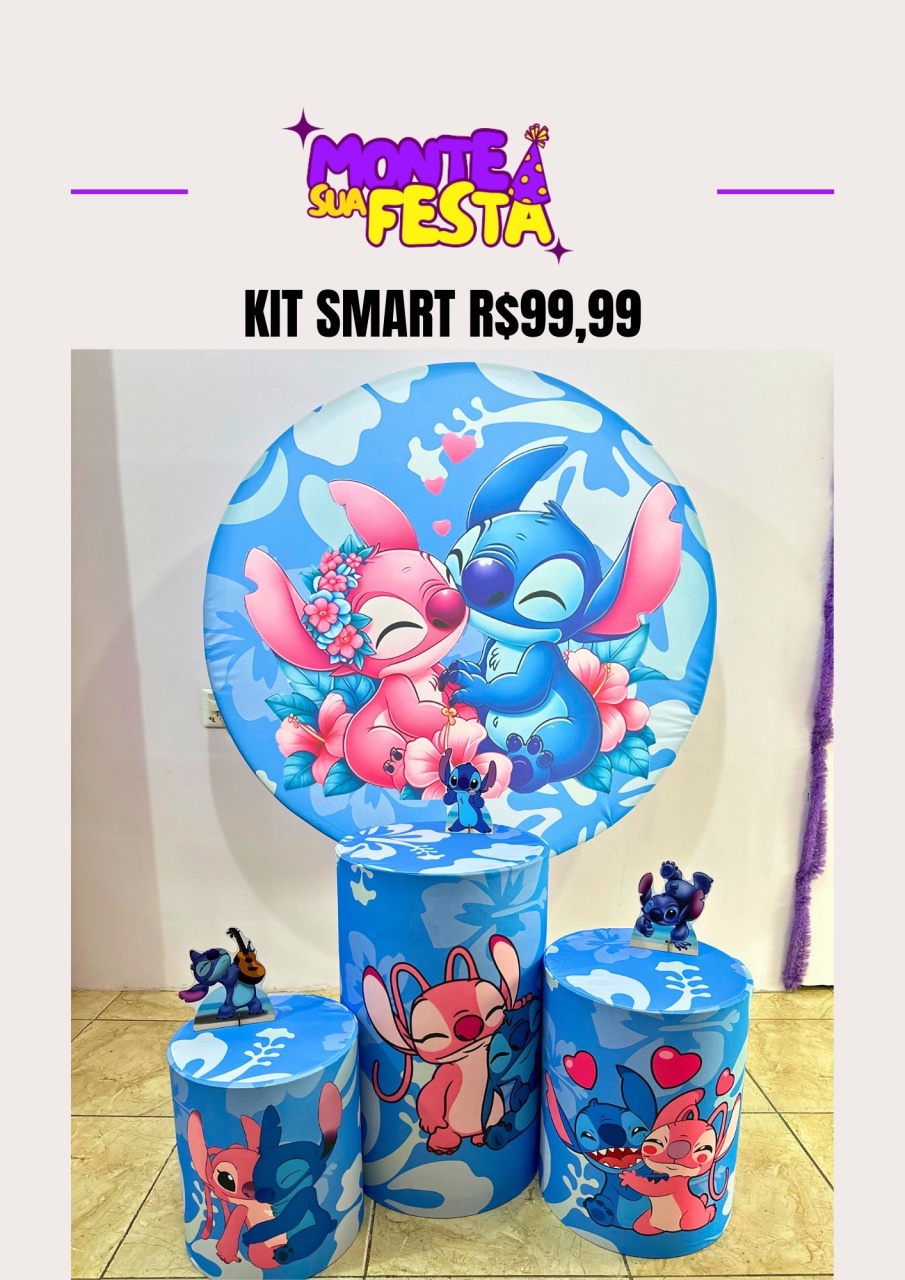 Stitch E Angel - Kit Smart  - Monte sua festa 