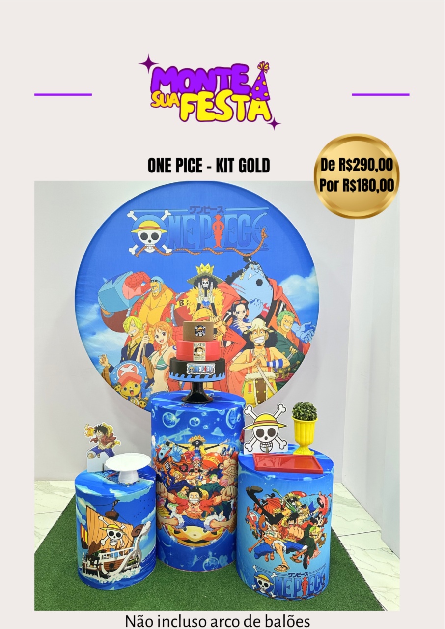 One Pice - Kit Gold - Monte sua festa 