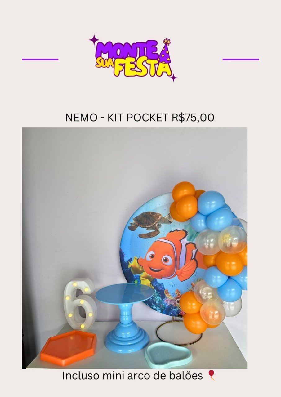 Nemo - Kit Pocket  - Monte sua festa 