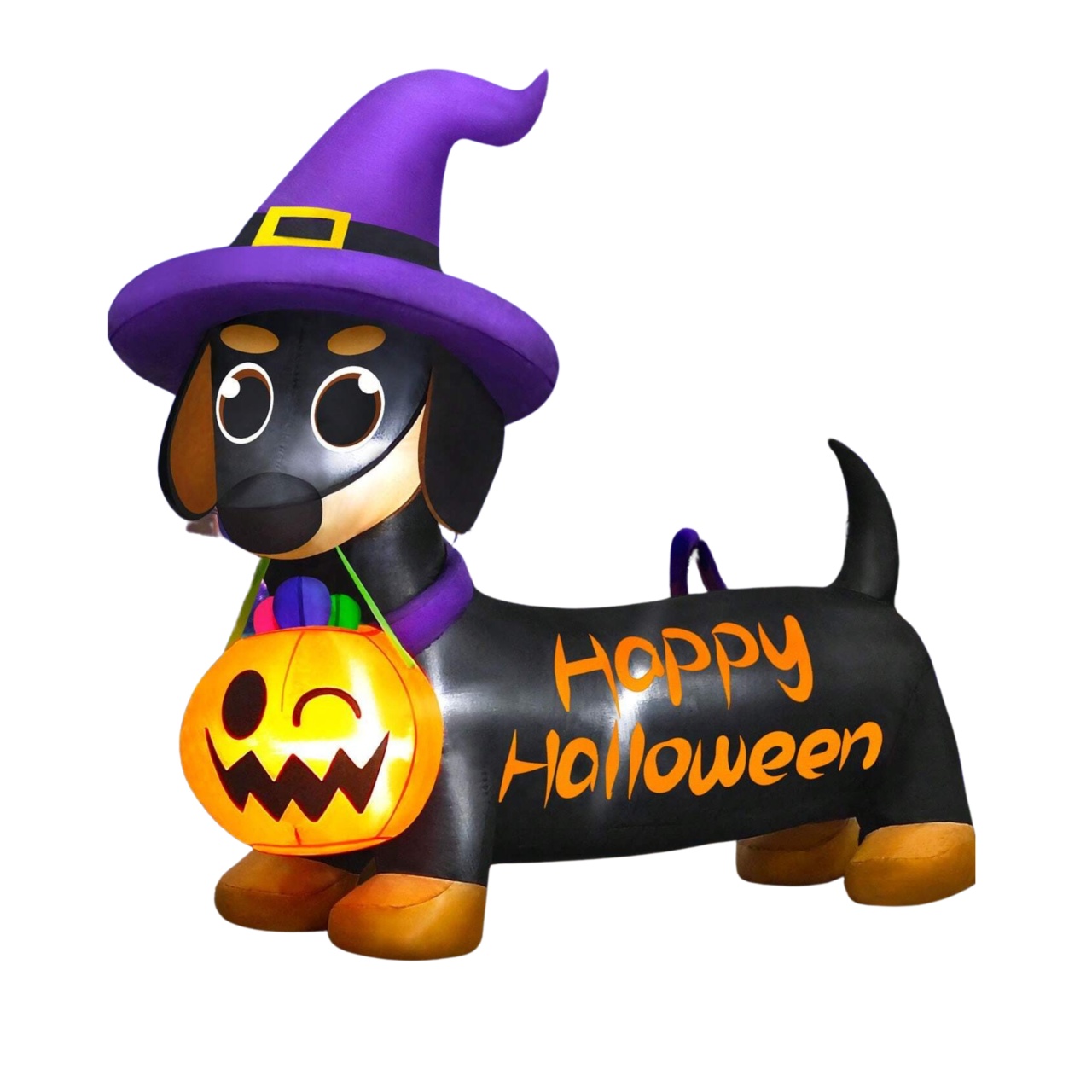 Cachorro Luke Com Abóbora - Decoração Halloween Recife