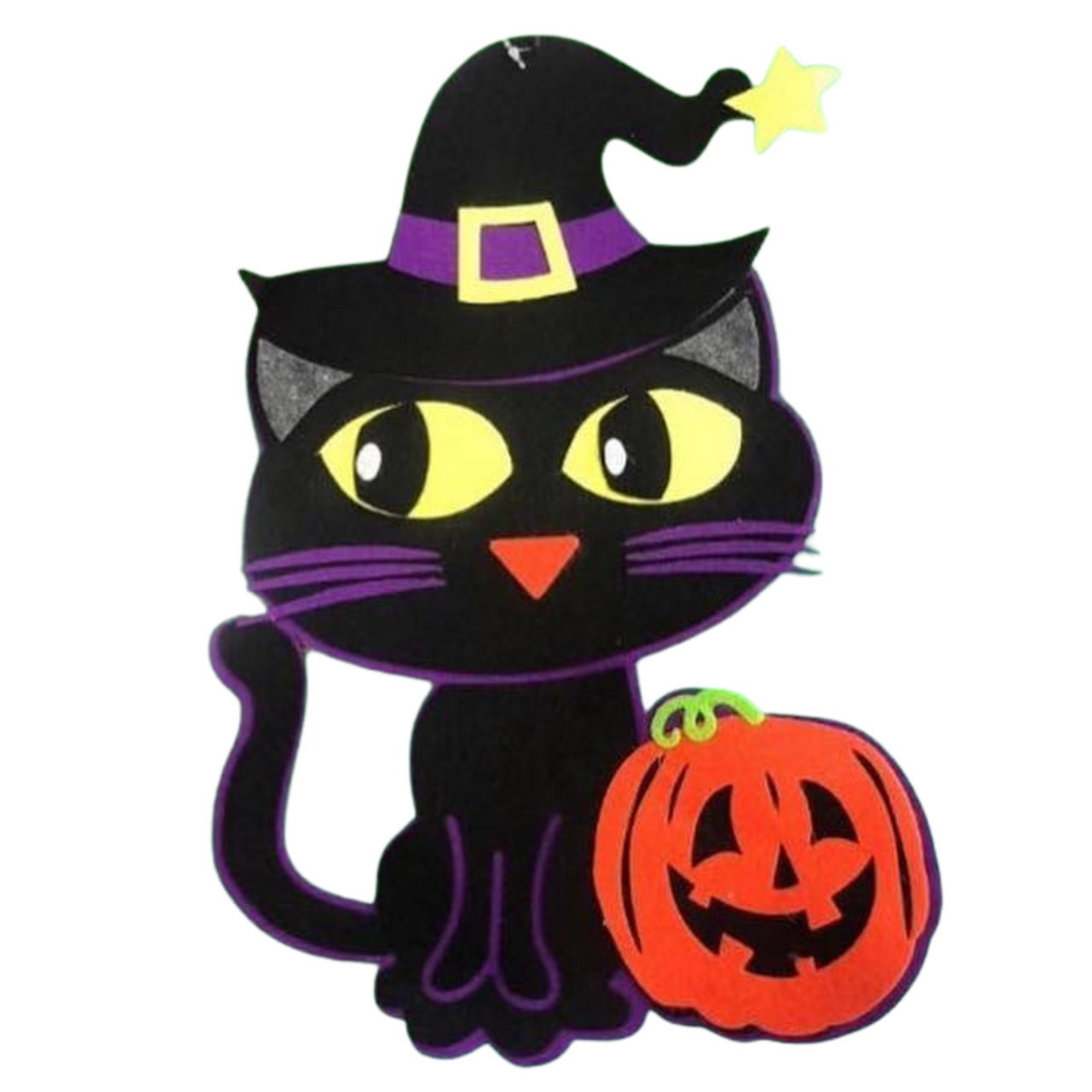 Gato E Abóbora Feltro - Decoração Halloween Recife
