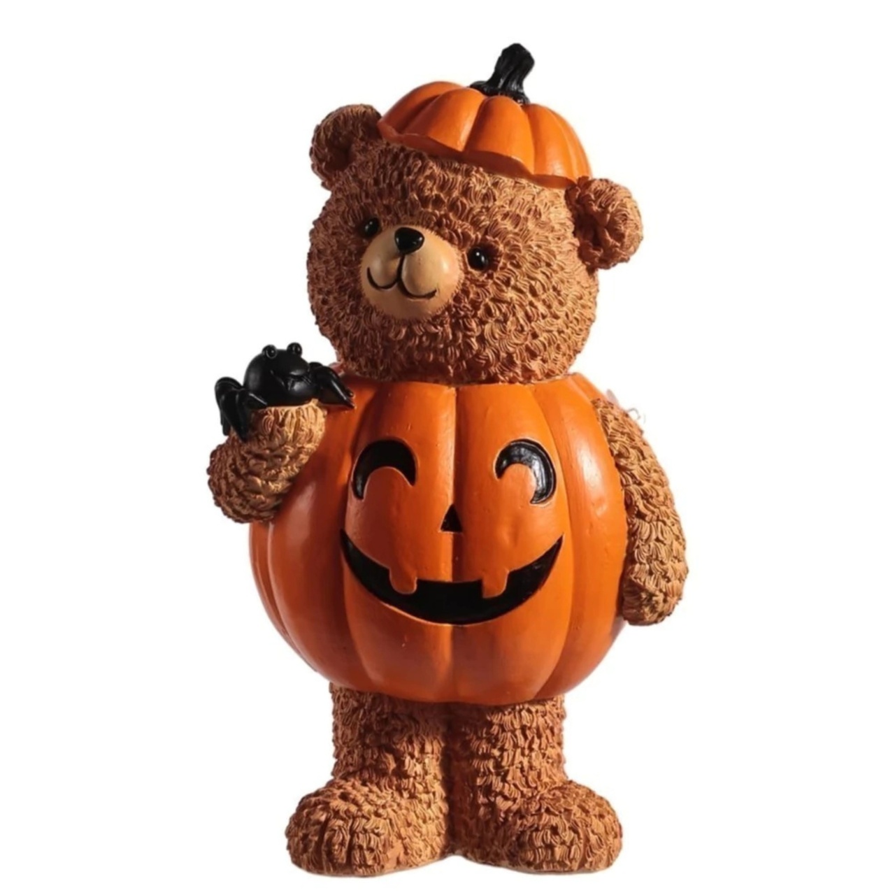 Ursinho Ravi Fantasiado Abóbora - Decoração Halloween Recife
