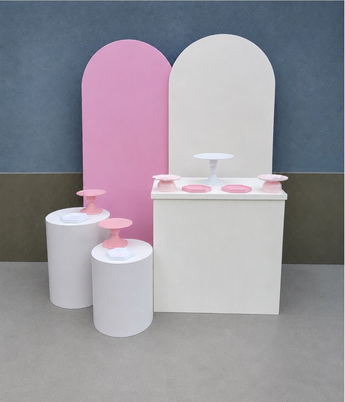 Kit Luxo Branco Com Rosa - encantopegueemonte