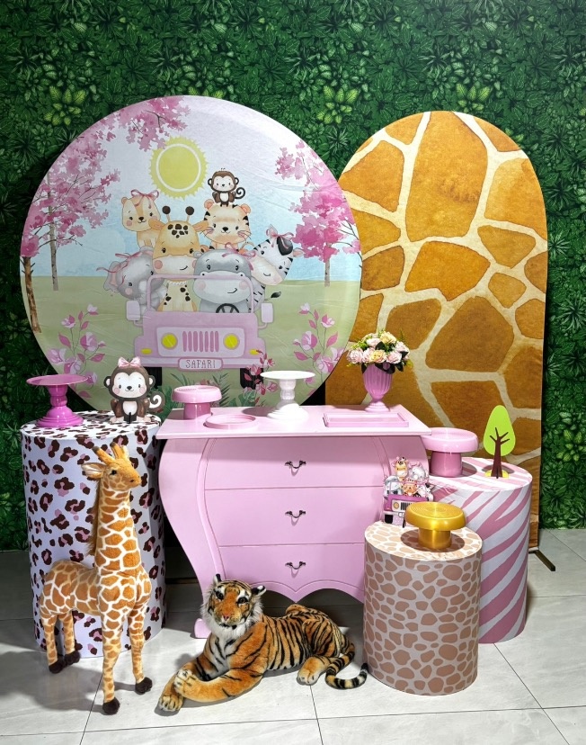 Kit Luxo Safári Rosa  - encantopegueemonte