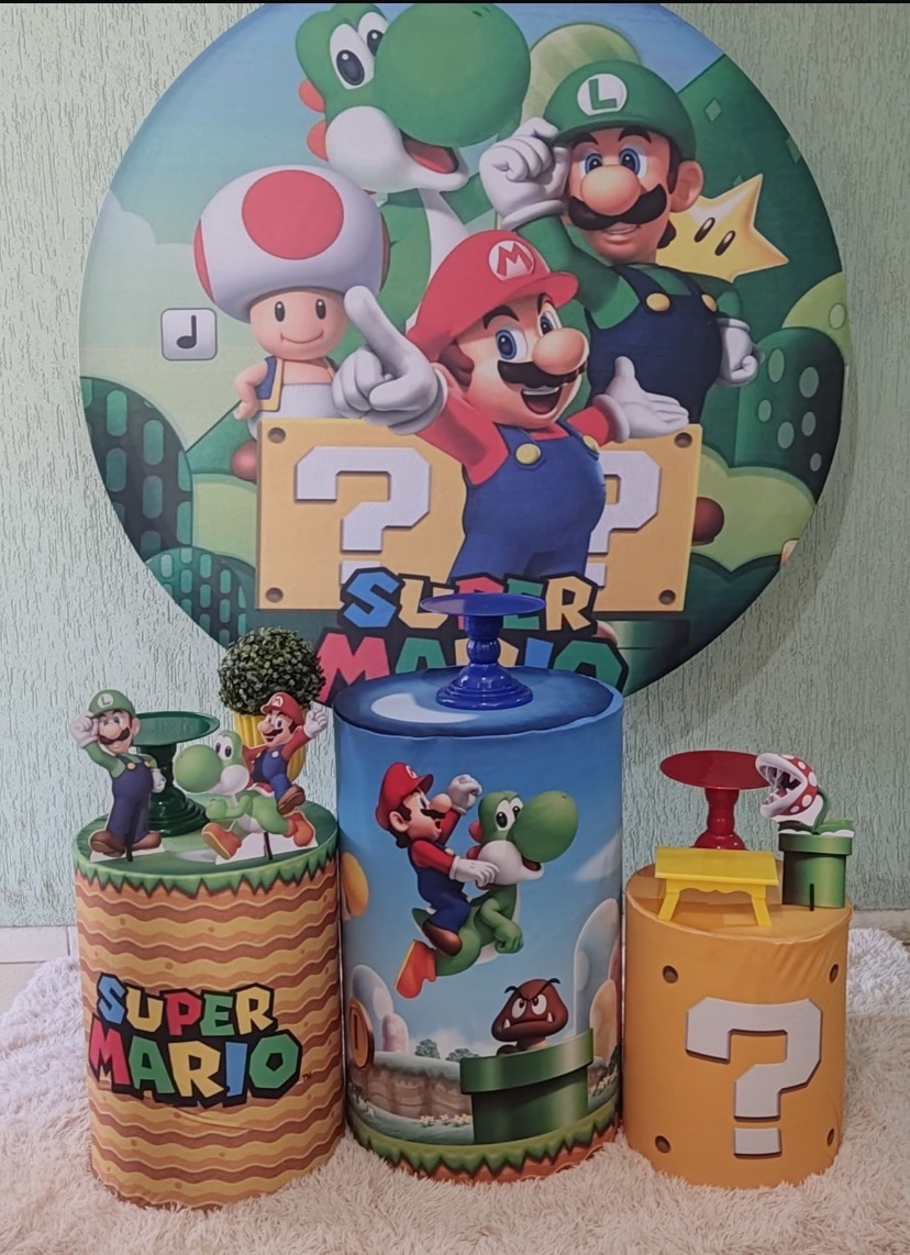 Kit Básico Super Mario ( Tapete Não Incluso) - encantopegueemonte