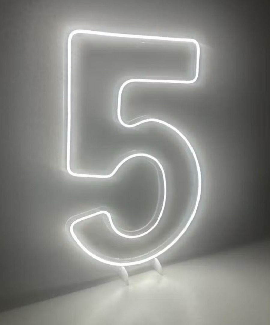 Numeral Led - 5 - encantopegueemonte