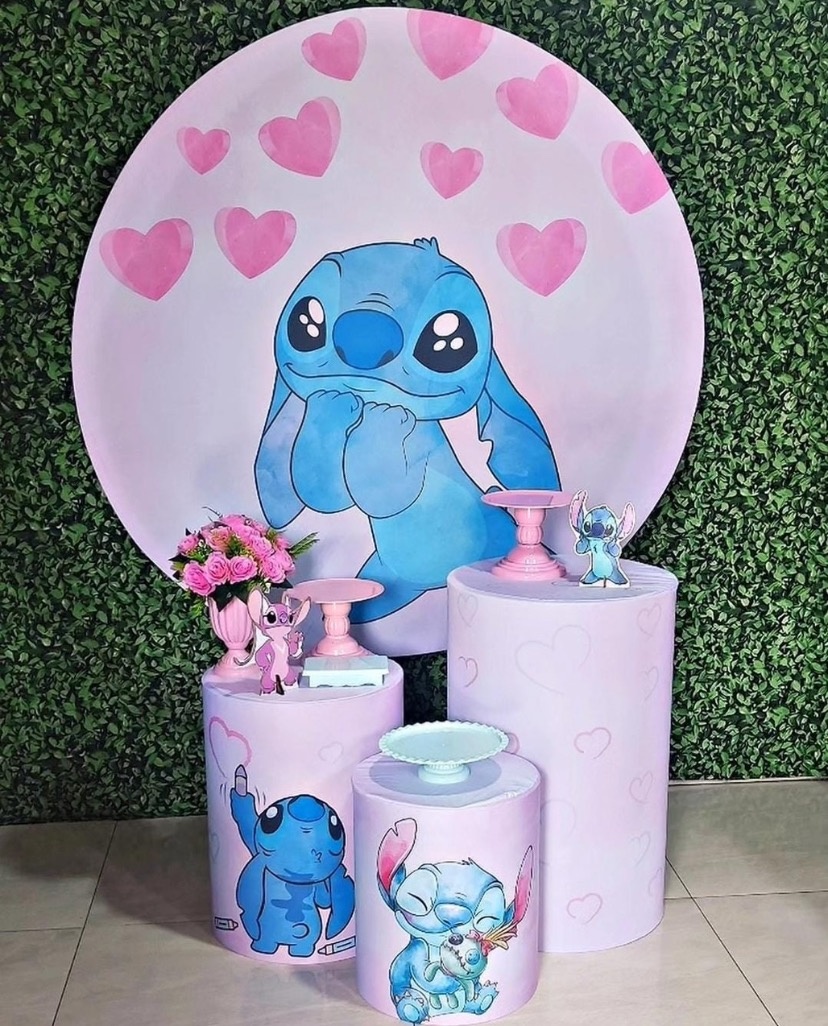 Kit Básico Lilo Stitch Rosa  - encantopegueemonte
