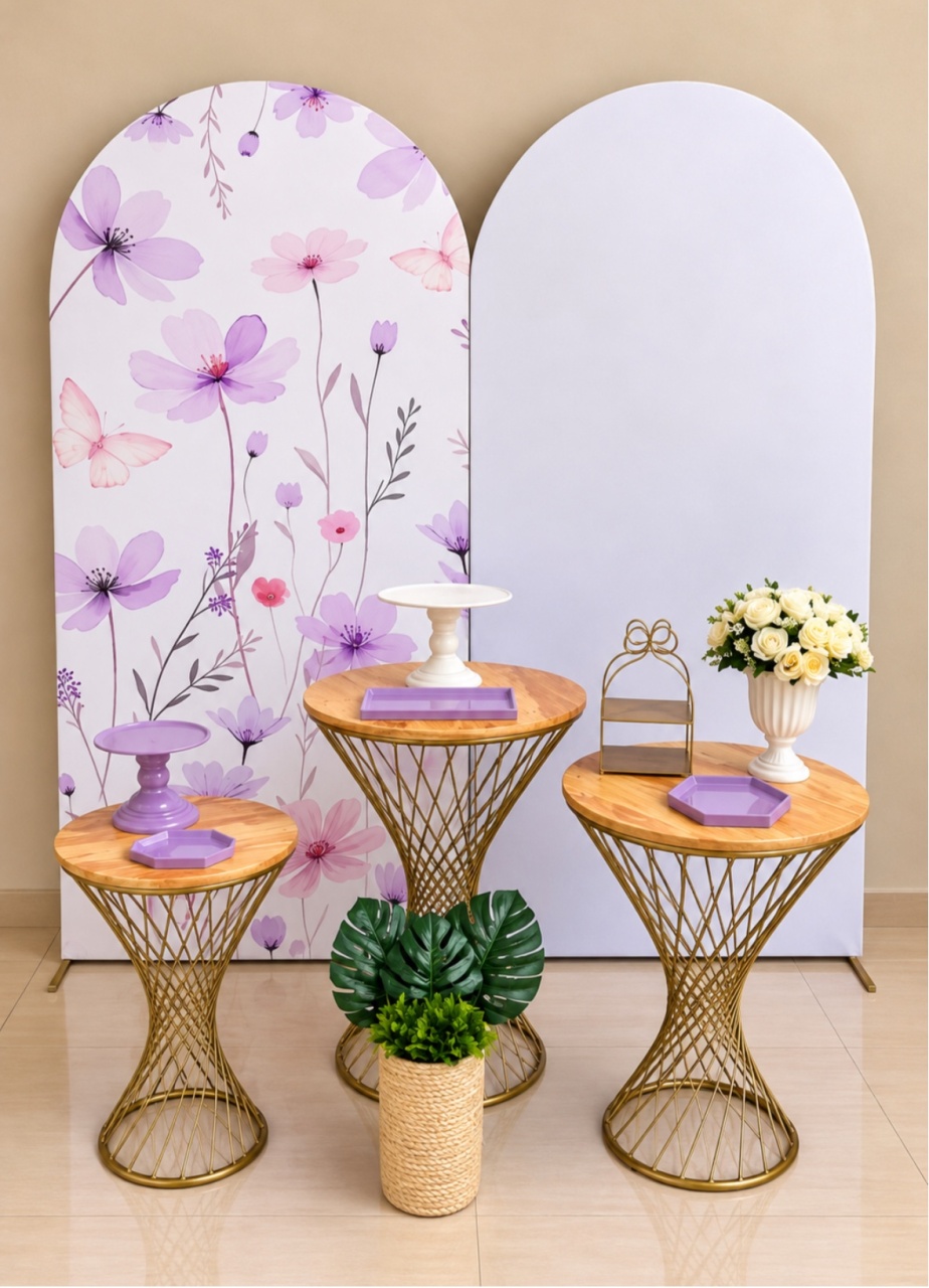 Kit Luxo Floral Lilás Mesa Eliza - encantopegueemonte