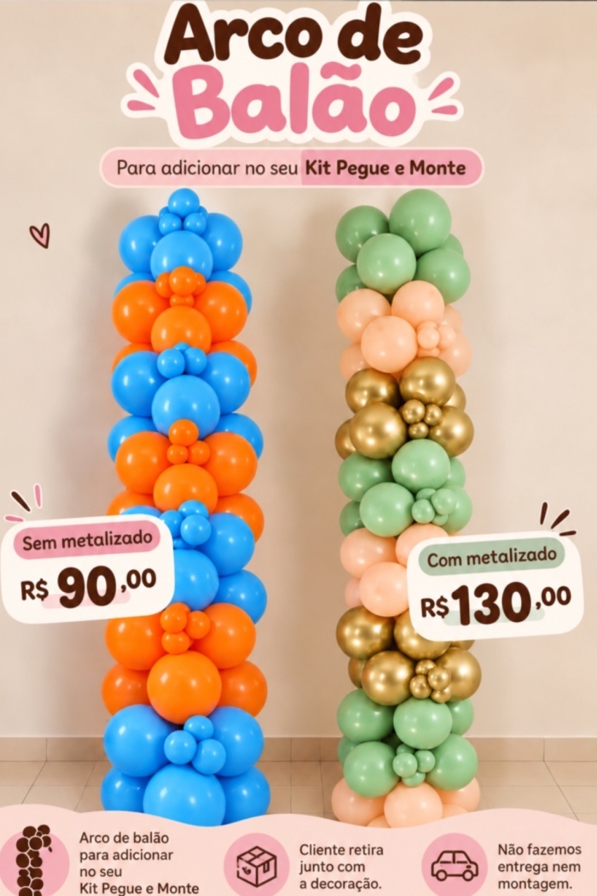 Arco de Balão Para Adicionar No Kit - encantopegueemonte