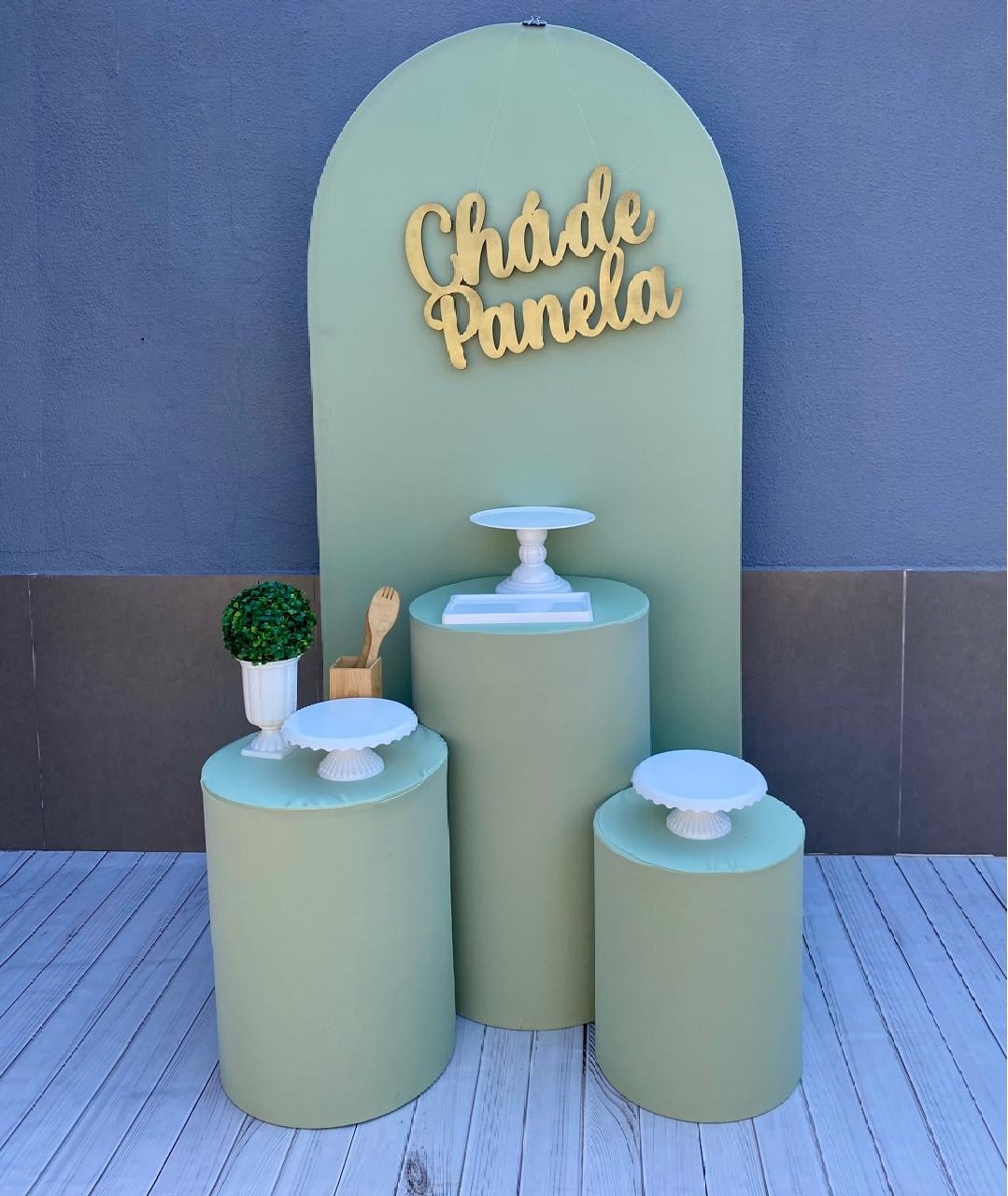Kit Básico Chá de Panela Verde Chá ( Tapete Não Incluso) - encantopegueemonte