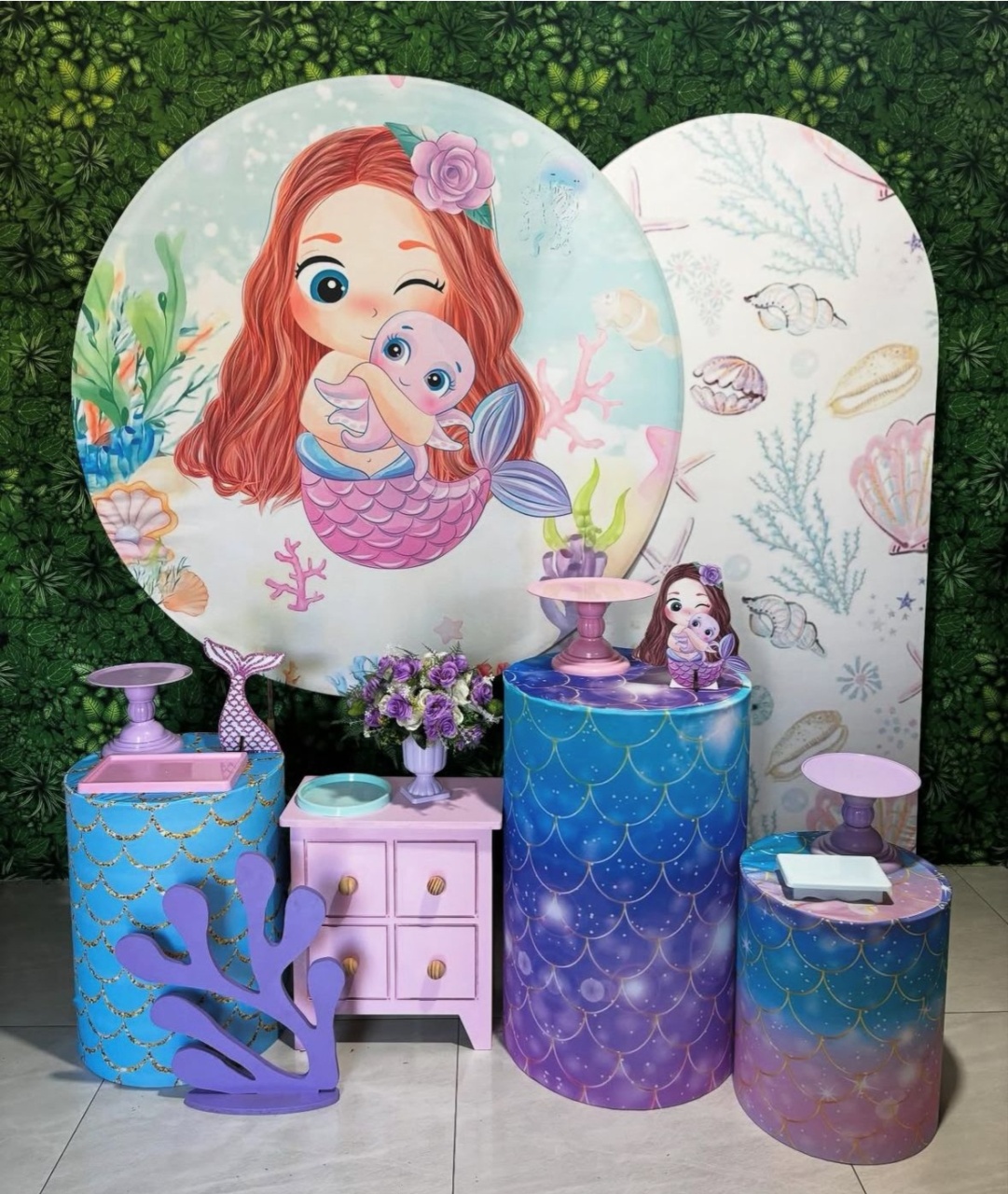 Kit Luxo Sereia Baby C/ Romano Fundo Do Mar - encantopegueemonte