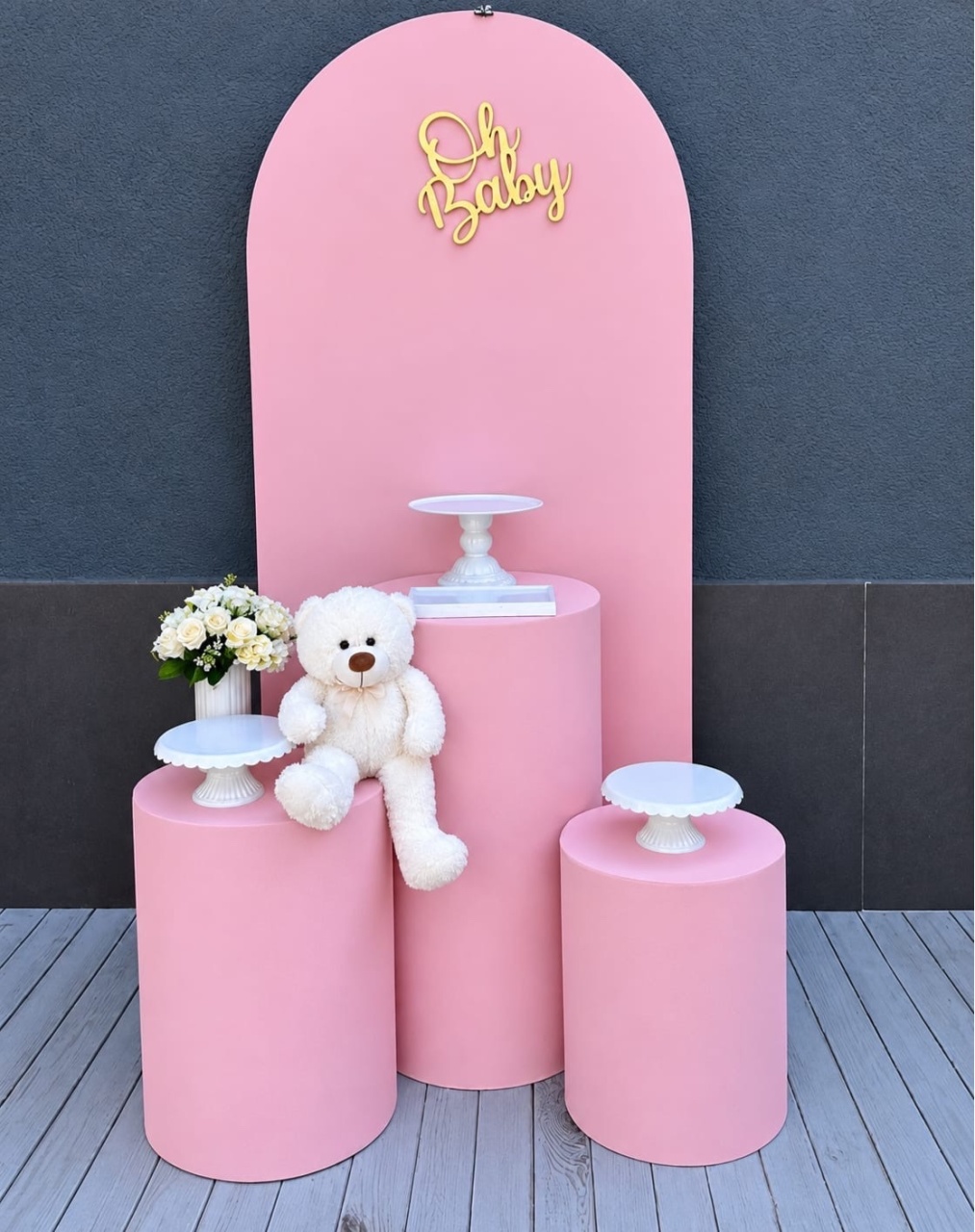 Kit Básico Chá de Bebê Oh Baby Rosa Claro ( Tapete Não Incluso) (Cópia 1) - encantopegueemonte