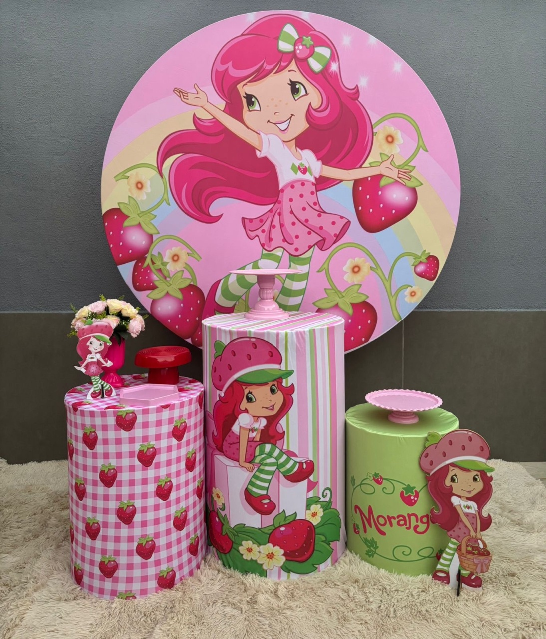 Kit Básico Moranguinho Rosa (Tapete Não Incluso) - encantopegueemonte