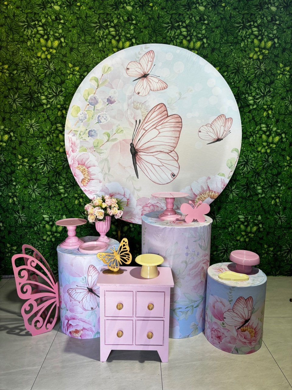 Kit Premiun Borboleta Rosa 2  - encantopegueemonte