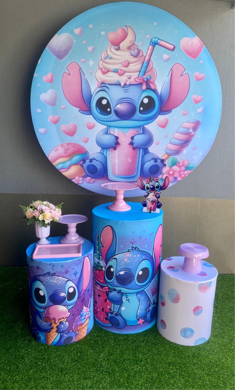 Kit Básico Stich Confeiteiro ( Tapete Não Incluso) - encantopegueemonte