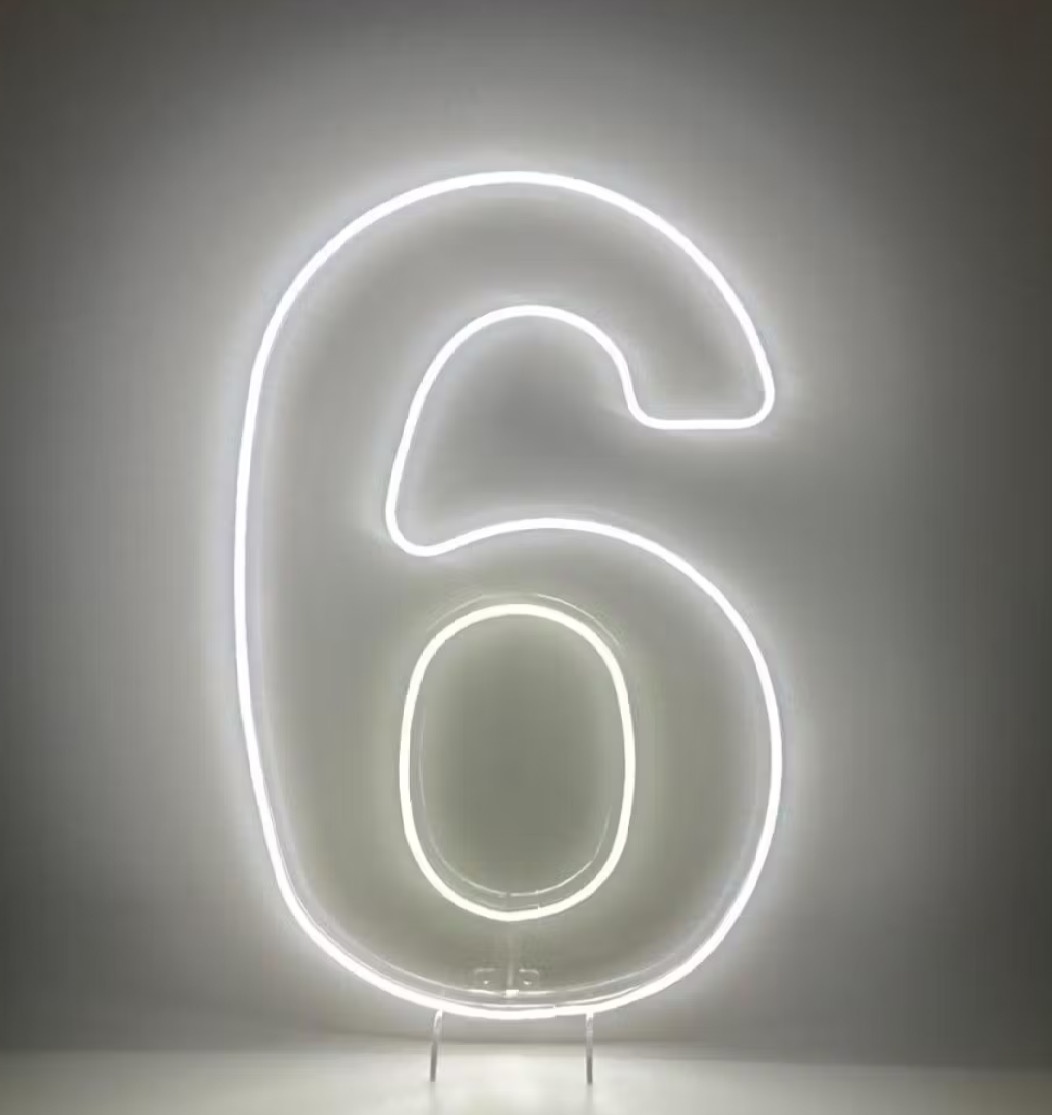 Numeral Led - 6 - encantopegueemonte
