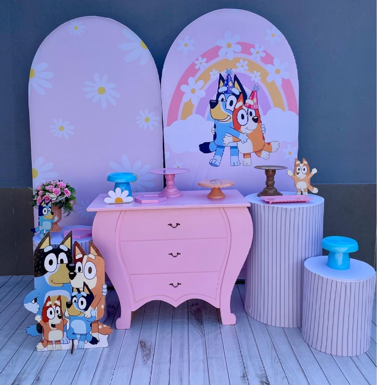 Kit Luxo Bluey E Bingo 3 (Tapete Não Incluso) - encantopegueemonte