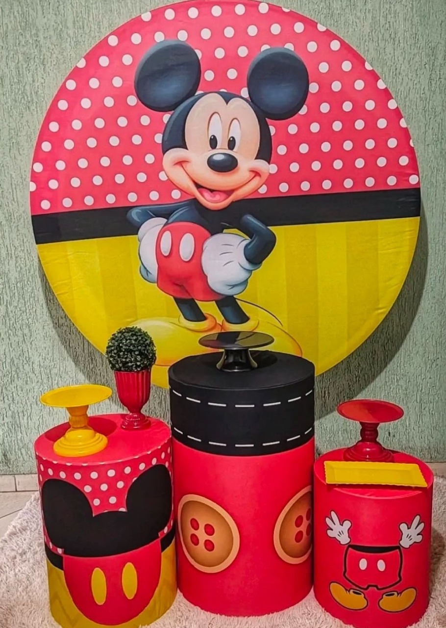 Kit Básico Mickey ( Tapete Não Incluso)  - encantopegueemonte