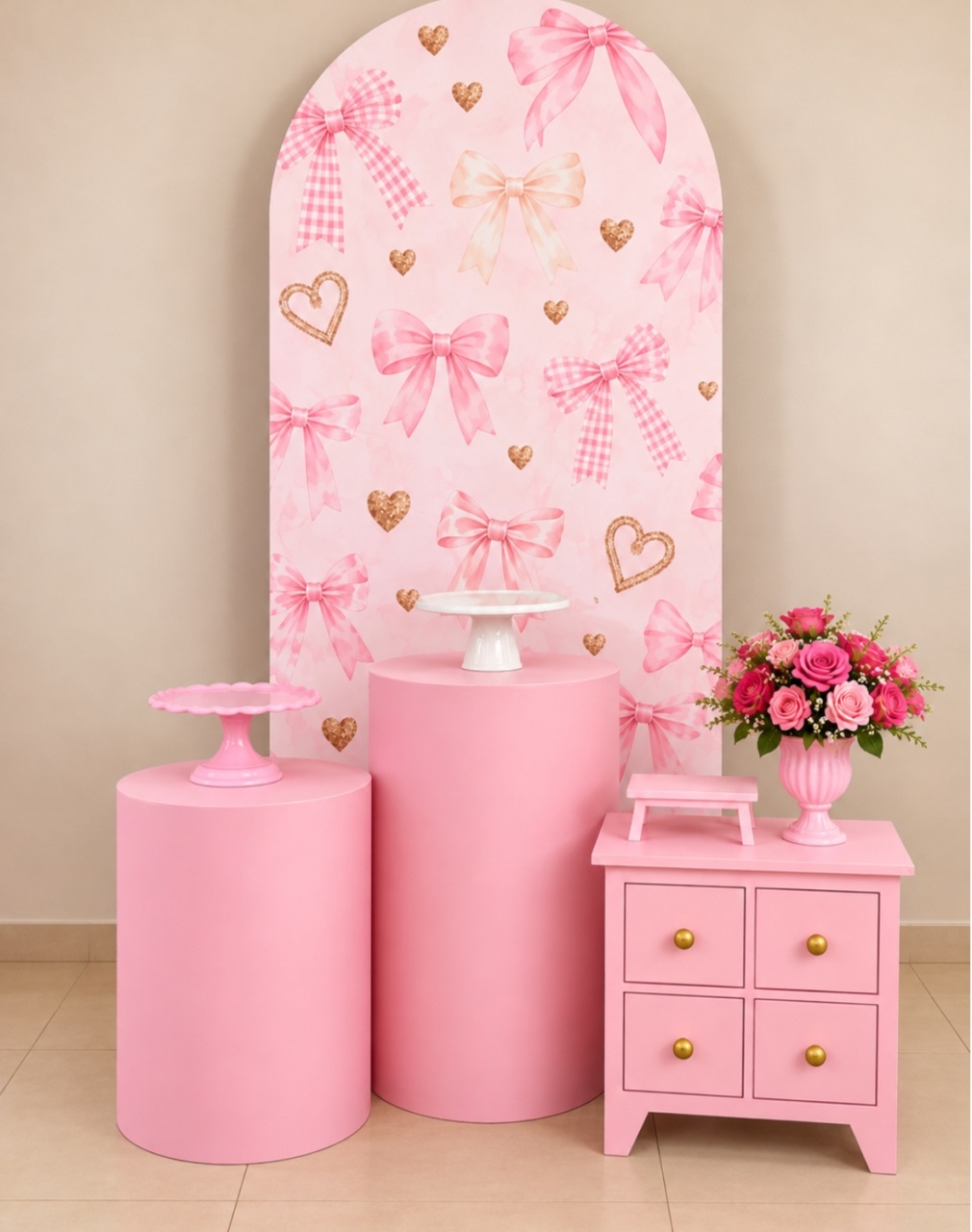 , Kit Básico Laço Rosa - encantopegueemonte