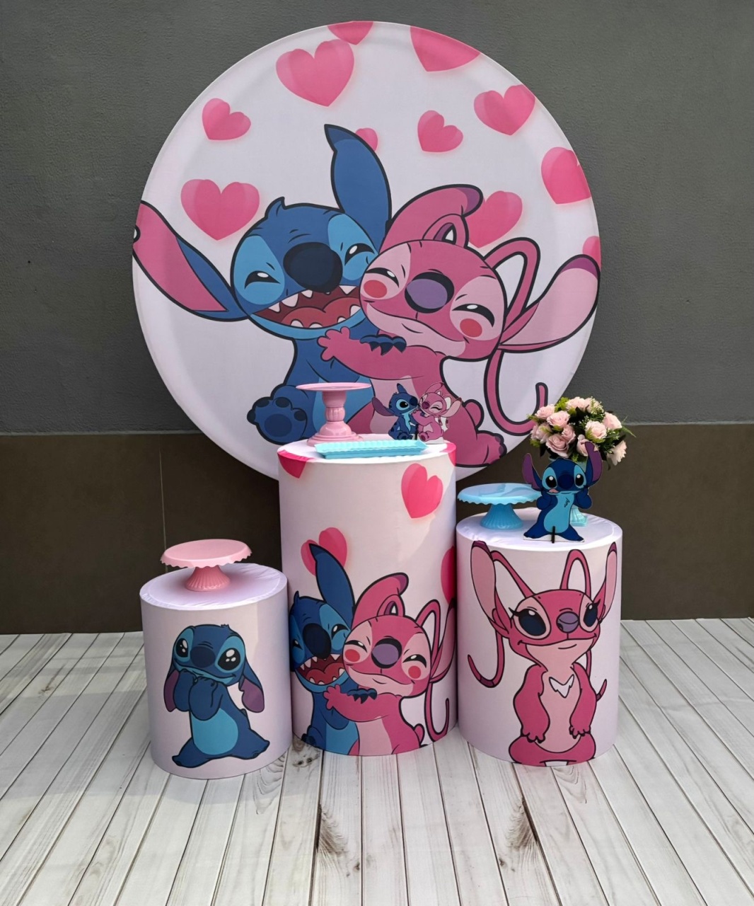 Kit Básico Stitch E Angel(Tapete Não Incluso) - encantopegueemonte