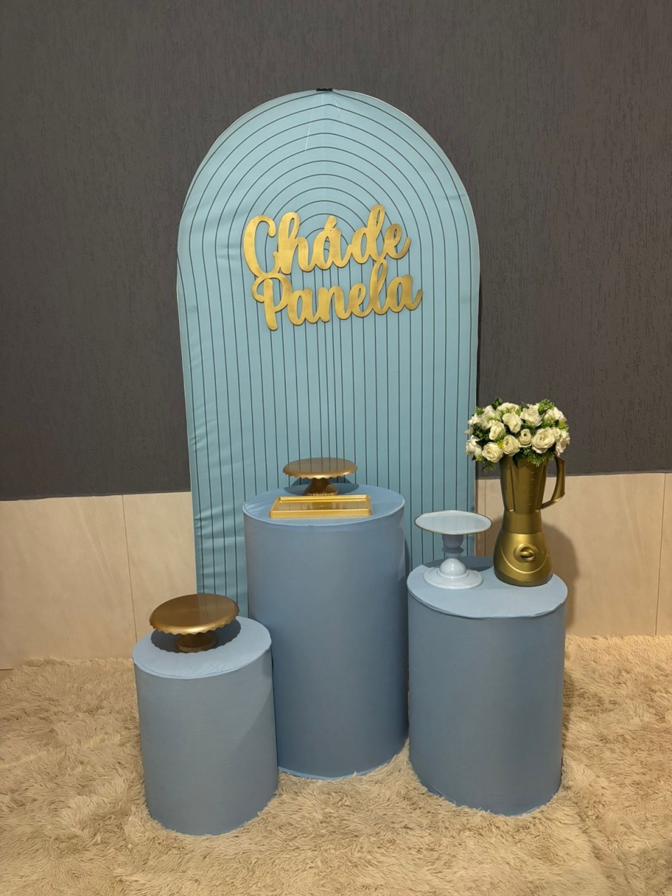 Kit Básico Chá de Panela Azul Claro (Tapete Não Incluso) - encantopegueemonte