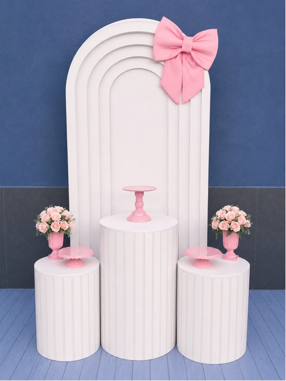 , Kit Básico Laço Rosa Com Capa Ripadas - encantopegueemonte