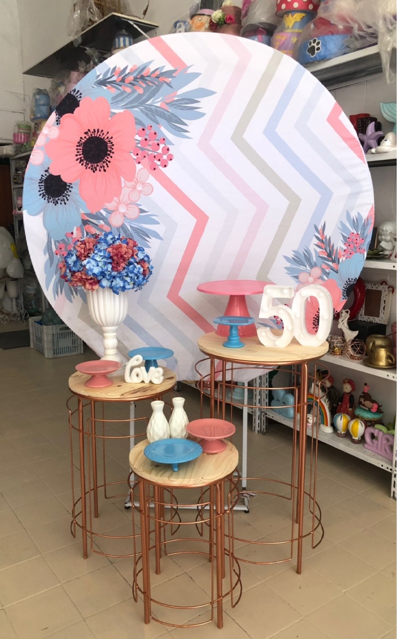 Kit Floral Rose E Azul - Lavita Sonho De Menina 