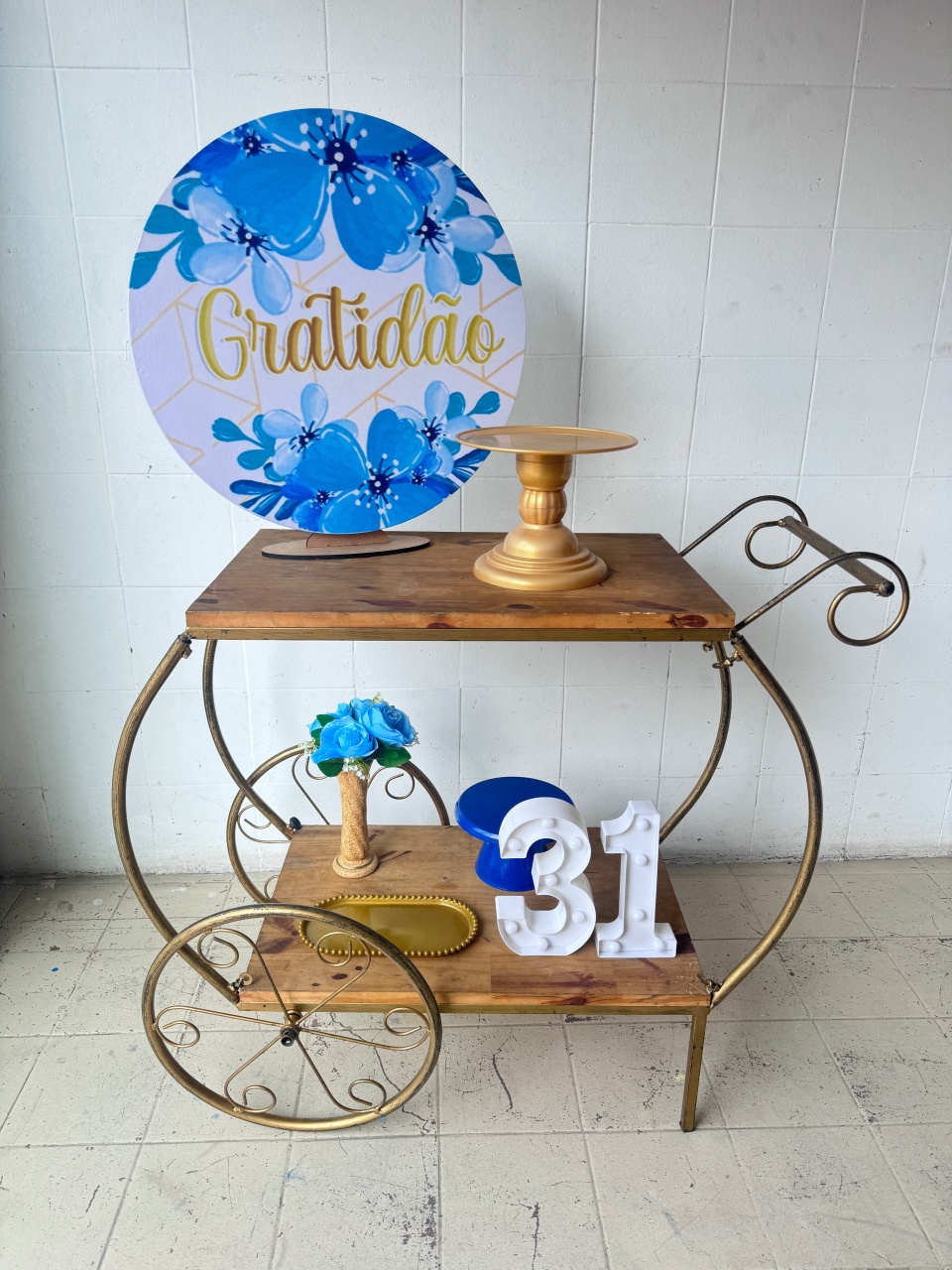 Kit Chloe Floral Azul  - Lavita Sonho De Menina 