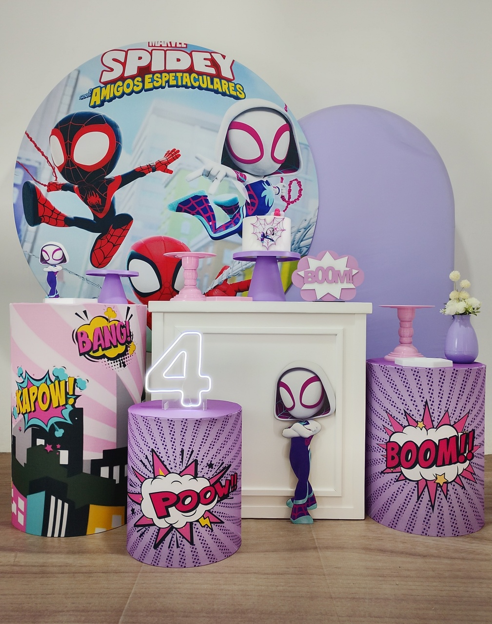 Kit Spidey-Man Menina (03) - Topfesta 