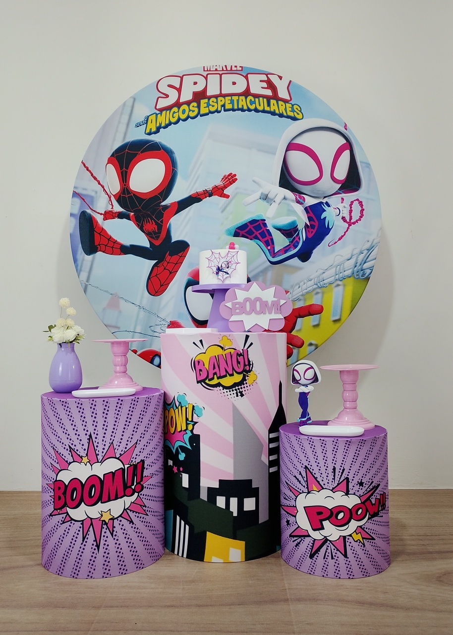 Kit Spidey-Man Menina (01) - Topfesta 