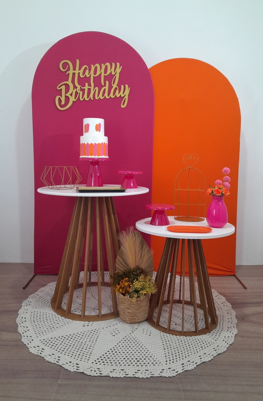 Kit Laranja E Rosa Pink.  - Topfesta 