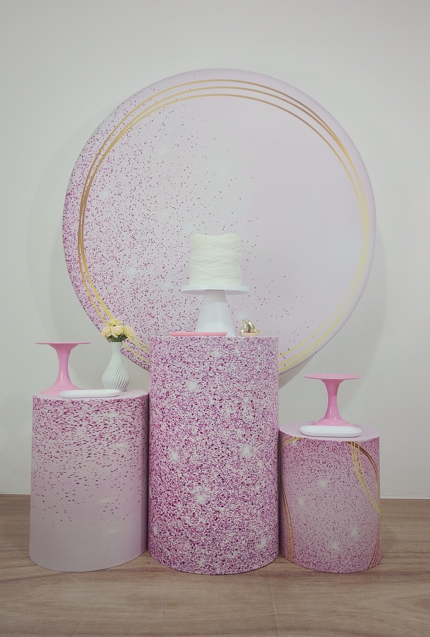 Kit Rosa Com Dourado (01) - Topfesta 