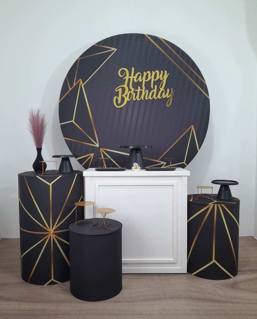  Kit Cinza Com Dourado (15) - Topfesta 
