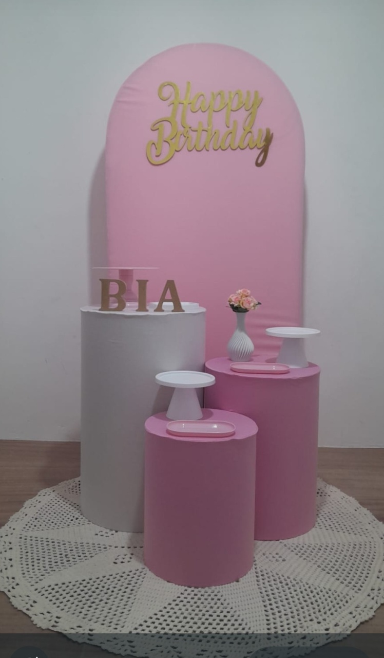 01. Kit Adulto Rosa Com Branca  - Topfesta 