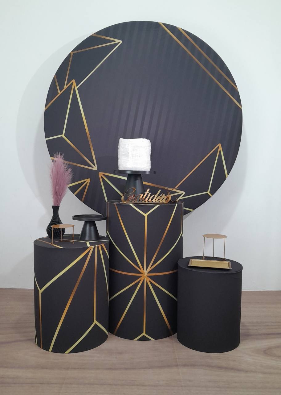 Kit Cinza Com Dourado (10) - Topfesta 