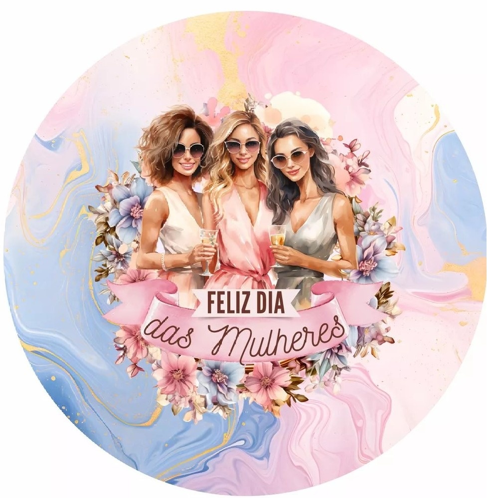 Dia da Mulher Poderosas Painel Redondo 150Cm - FOCUSEVENTOSJATAI