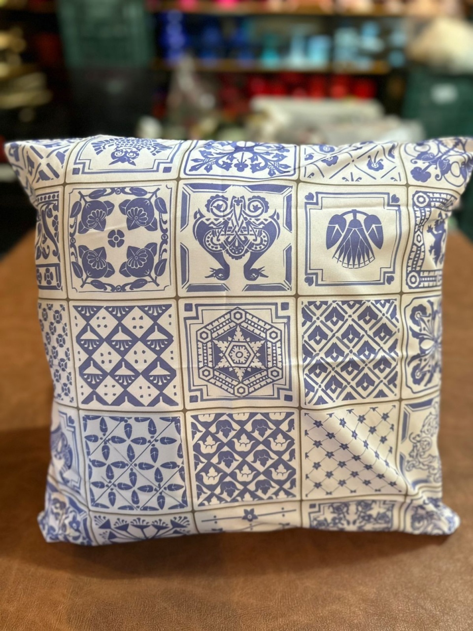 Almofada Azulejo Portugues 01 40X40Cm - FOCUSEVENTOSJATAI