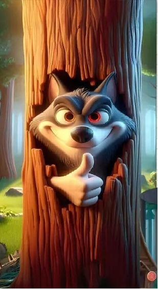 Chapeuzinho Vermelho 3D Lobo Mal E Vovó Painel Retangular 220X150Cm - FOCUSEVENTOSJATAI
