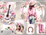 Boiadeira Violão Branco Painel Retangular 220X150Cm - imagem 2