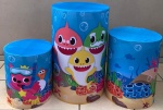 Baby Shark Azul Painel Redondo 150Cm - imagem 2