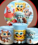 Bob Esponja 3D Painel Redondo 150Cm - imagem 2