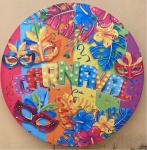 Carnaval Costela de Adao Painel Redondo 150Cm - imagem 1