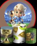 Futebol 3D Jogador Loirinho Cilindro Redondo Pmg - imagem 2