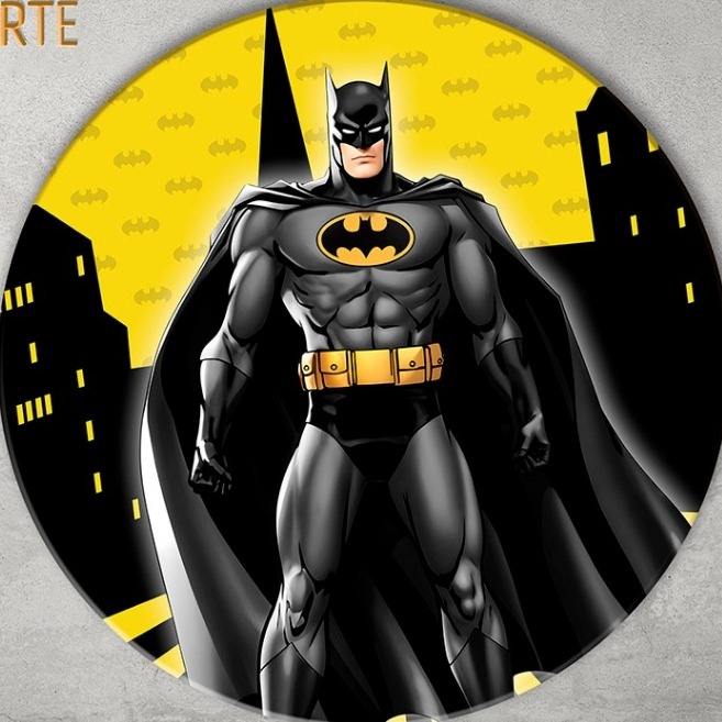 Batman Cinza E Preto Painel Redondo 150Cm - FOCUSEVENTOSJATAI