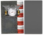 Kart Corrida de Kart Fundo Cinza Chumbo Painel Retangular 220X150Cm - imagem 1
