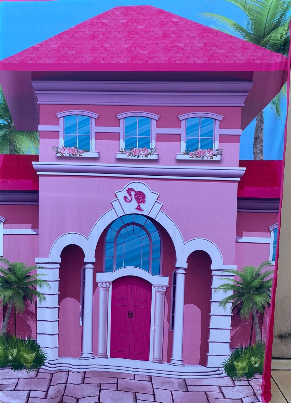 Barbie Casa Rosa Retangular 220X150Mts - FOCUSEVENTOSJATAI