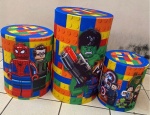Lego Super Herois Cilindro Redondo Pmg - imagem 1