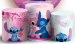 Lillo Stitch Flores Rosa Cilindro Redondo Pmg - imagem 1