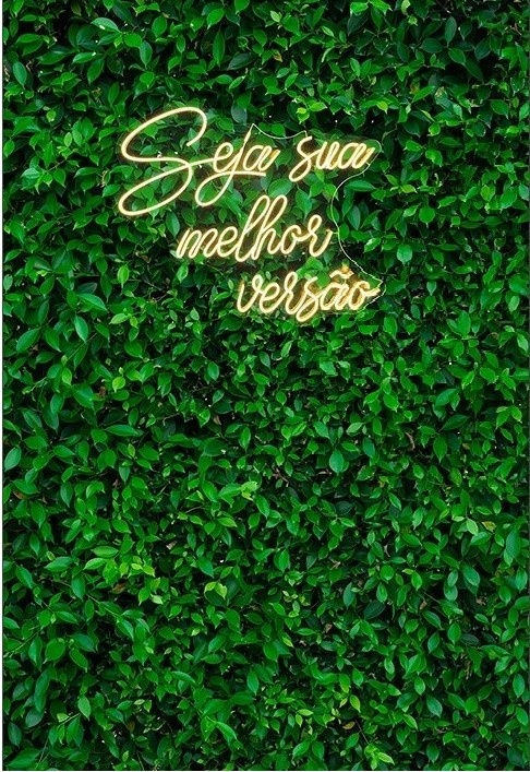 Folhagem Led Seja Sua Melhor Versao Fundo Verde Bamdeira Painel Retangular 220X150Cm - FOCUSEVENTOSJATAI